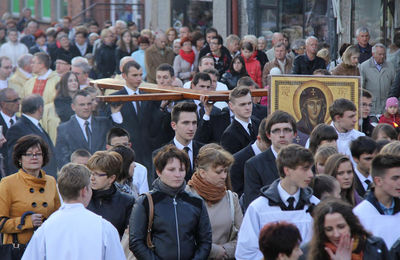 Krzyż ŚDM i Ikona Matki Bożej w Wieruszowie